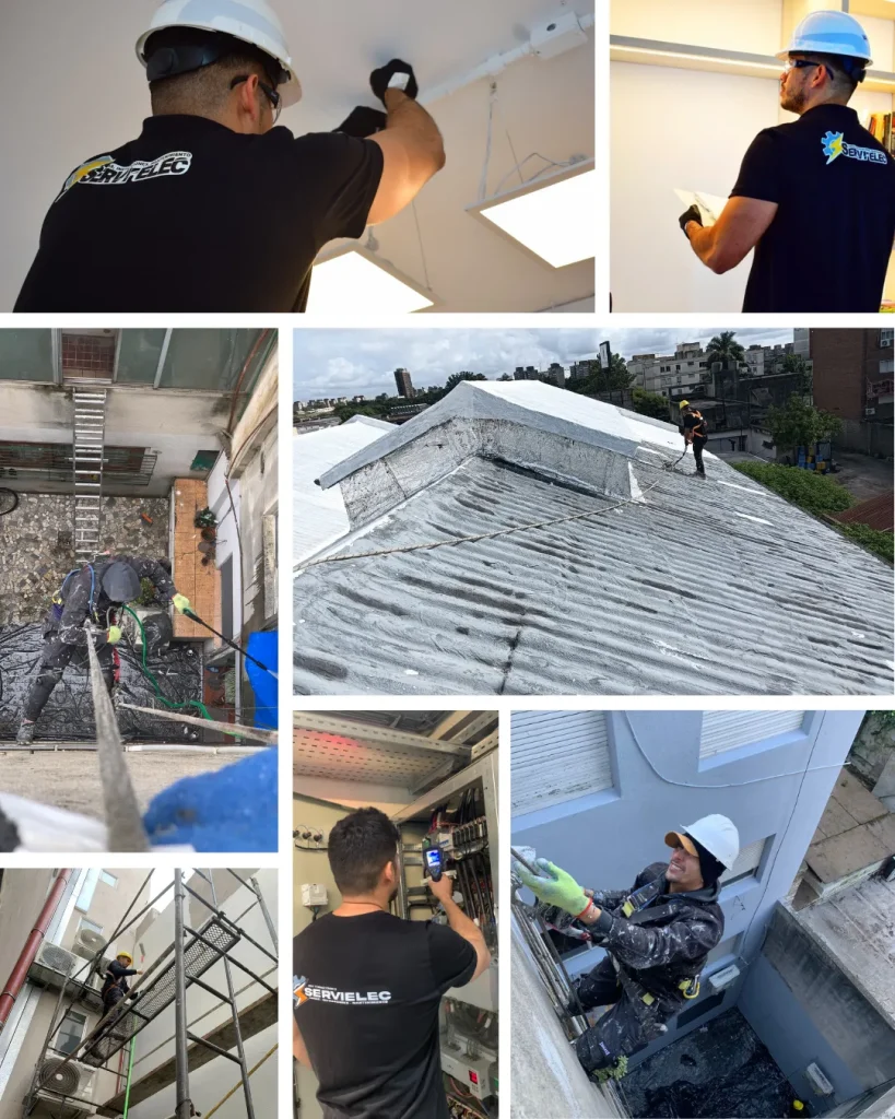 Servielec empresa de multiservicios obras, reparaciones, instalaciones, trabajos en techos, trabajos en altura